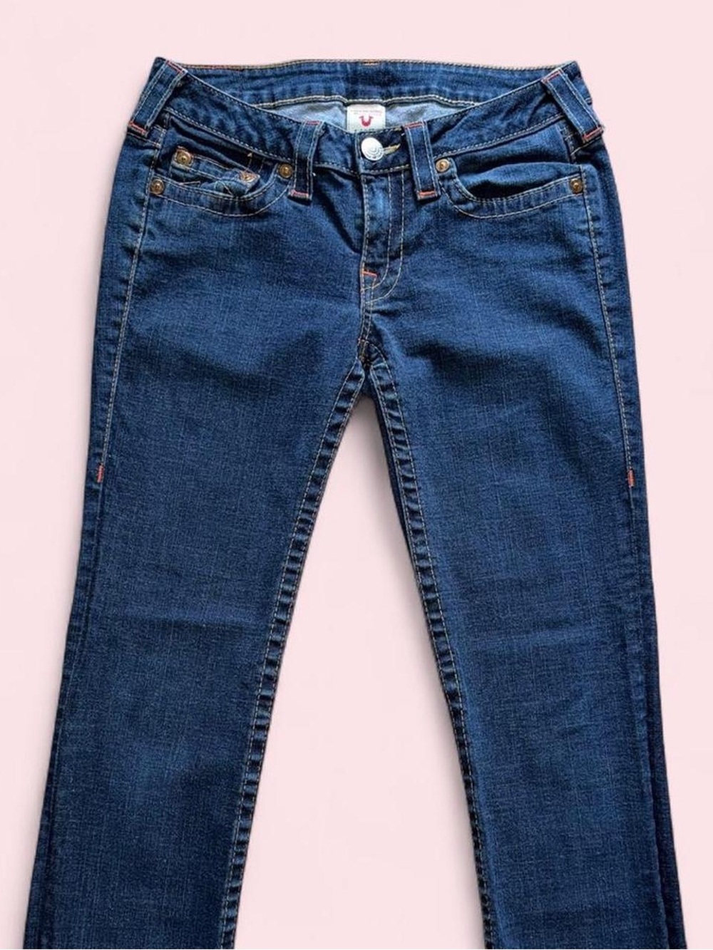 True Religion Women's Dark Indigo Straight Jeans Size 28